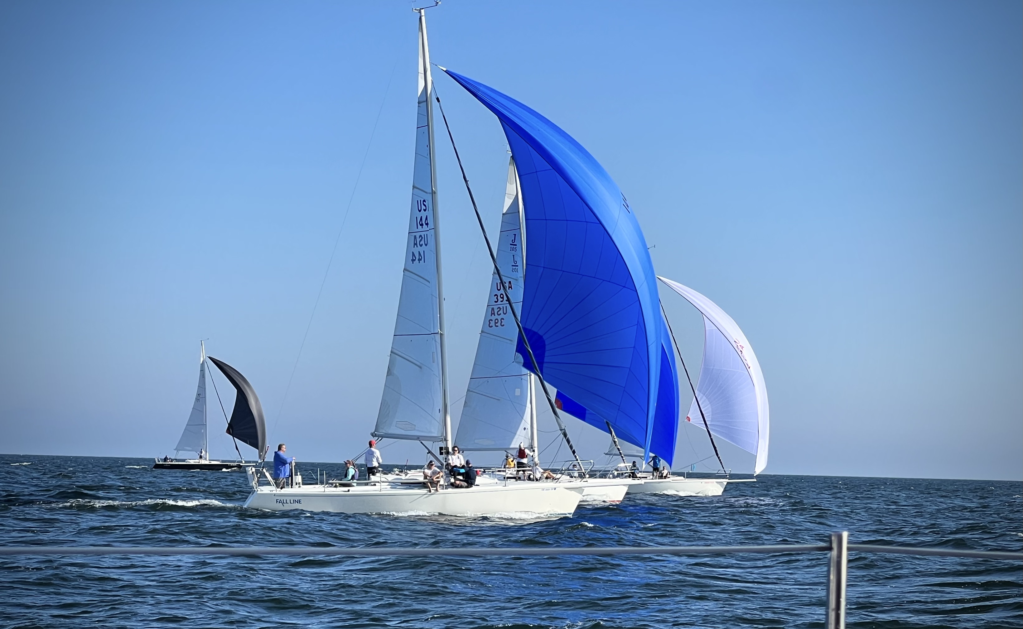 Sailboats racing on Lake Erie